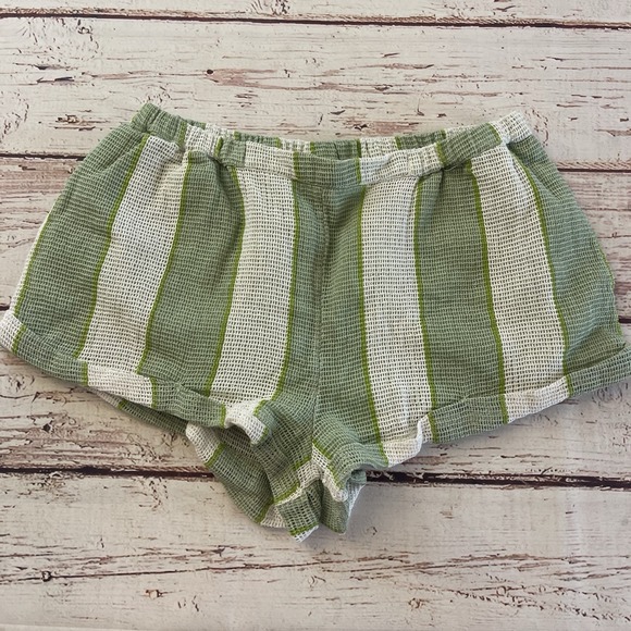 Urban Outfitters Out From Under Shorts Stripe Open Knit Beach Boardwalk Large - Picture 1 of 6